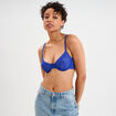 Soutien-gorge emboîtant dentelle bleu electrique femme