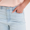 Corsaire slim en jean denim bleach femme