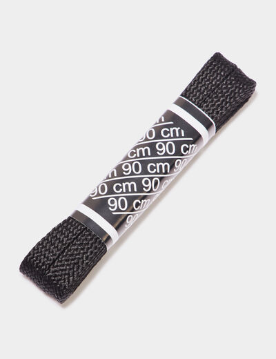 Lacet plat 90 cm Tawata noir mixte
