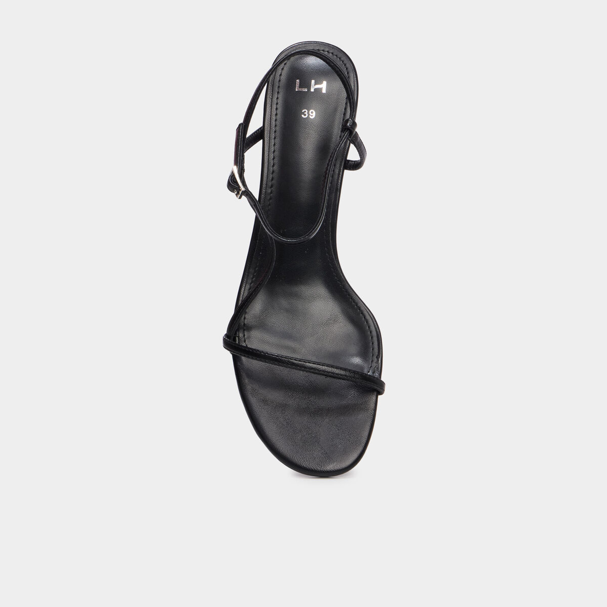 Sandales &agrave; talons kitten heels noir femme