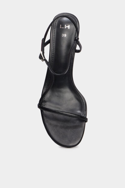 Sandales &agrave; talons kitten heels noir femme