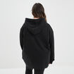 Sweat à capuche hoodie noir femme grande taille