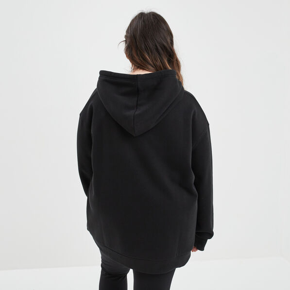 sweat a capuche hoodie noir femmegt Sweat à capuche hoodie noir femme grande taille