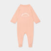 Dors-bien boutonné coton rose saumon bébé fille