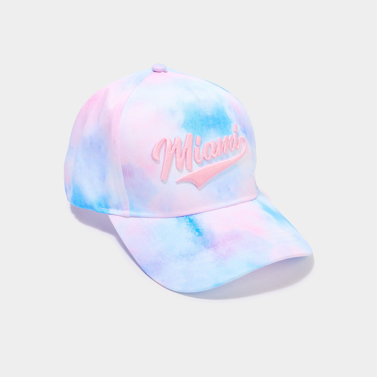 Casquette brod&eacute;e ajustable multicolore femme