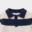 Pull col polo manches longues beige b&eacute;b&eacute; gar&ccedil;on