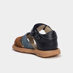 Sandales &agrave; scratchs en cuir bleu b&eacute;b&eacute; gar&ccedil;on