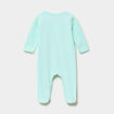 Dors-bien coton velours manches longues vert turquoise b&eacute;b&eacute;