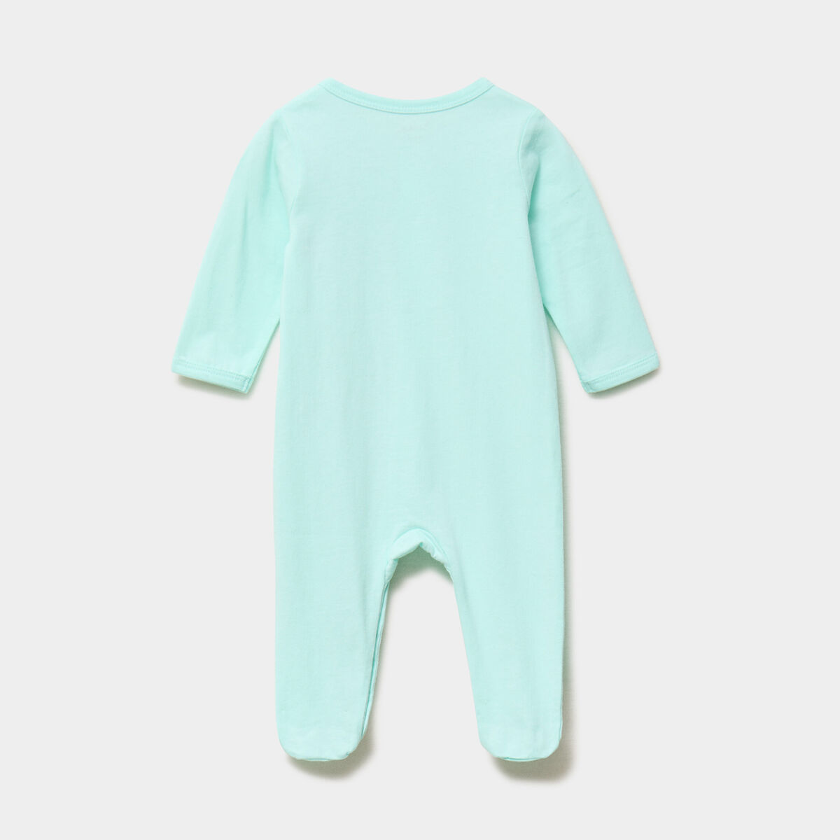 Dors-bien coton velours manches longues vert turquoise b&eacute;b&eacute;