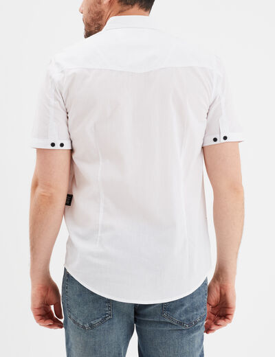 Chemise manches courtes à poches Liberto blanc homme