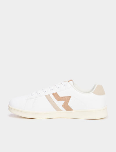 Tennis à lacets détails pailletés Creeks marron femme