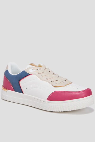 Tennis à lacets multicolore femme