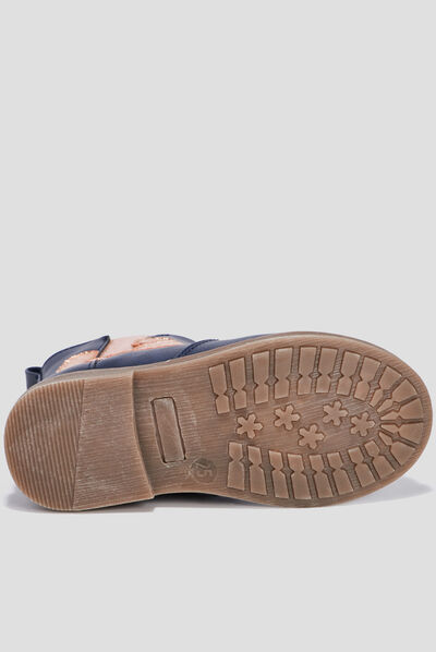 Bottines zippées bleu marine fille