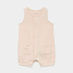 Combinaison coton sans manches taupe b&eacute;b&eacute;
