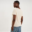 T-shirt ajust&eacute; manches courtes coton ivoire femme