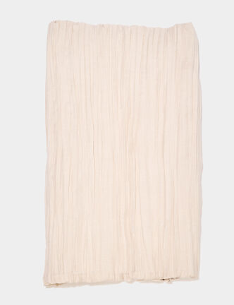Foulard aspect froissé sable femme
