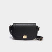 Sac besace en bandouli&egrave;re noir femme