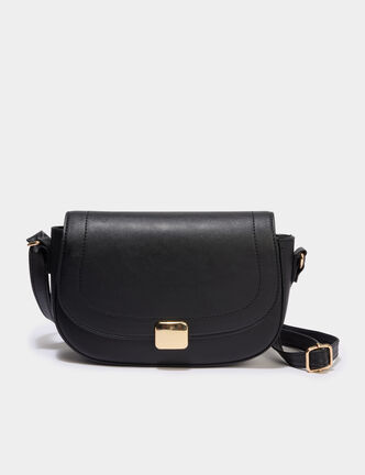 Sac besace en bandouli&egrave;re noir femme