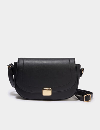 Sac besace en bandouli&egrave;re noir femme