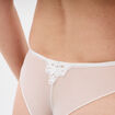 Tanga en dentelle blanc femme