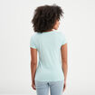 T-shirt coton col rond manches courtes bleu turquoise femme
