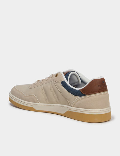 Tennis basses &agrave; lacets Lee Cooper sable homme