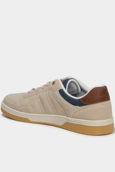 Tennis basses &agrave; lacets Lee Cooper sable homme