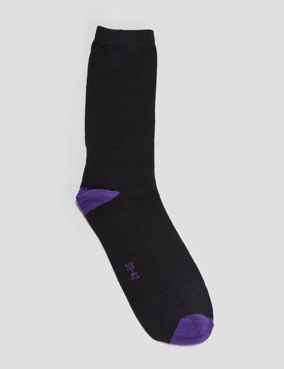 Lot 5 paires de chaussettes mix coton noir homme