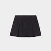 Jupe-short courte droite plissée noir femme