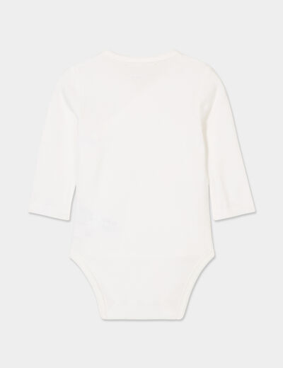 Lot 2 bodies croisés coton ivoire bébé