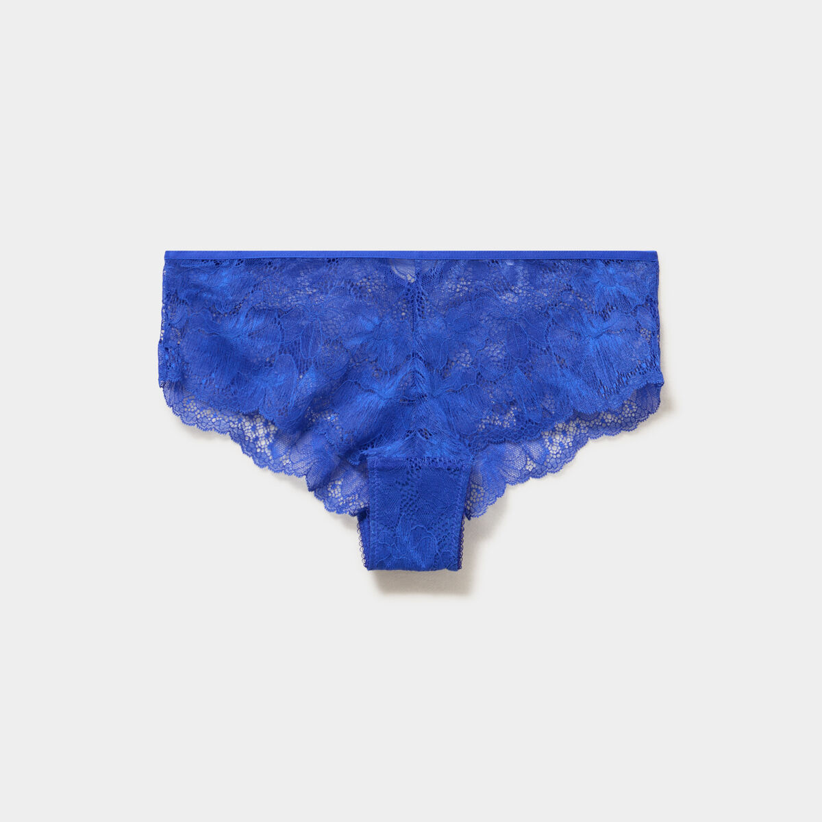Shorty en dentelle bleu electrique femme