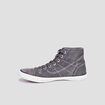 Baskets montantes à lacets gris homme