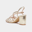 Sandales brides tressées Mosquitos jaune or femme