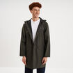Parka imperm&eacute;able coupe-vent &agrave; capuche vert kaki homme