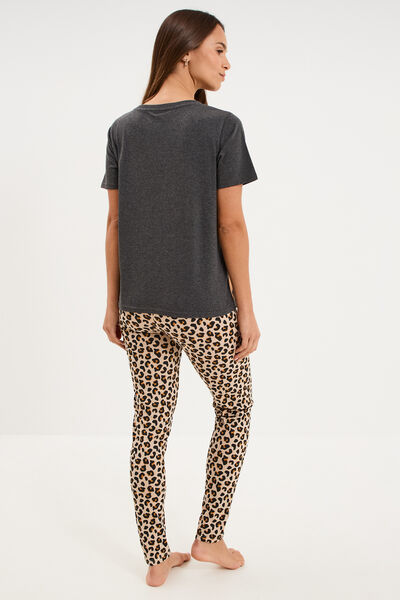 Ensemble pyjama legging Roi Lion Simba gris fonc&eacute; femme
