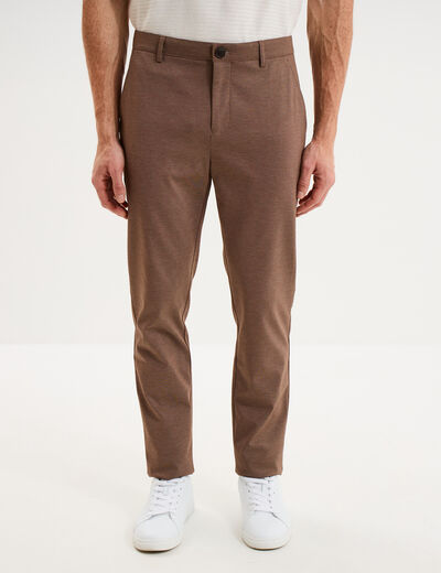 Pantalon chino slim taupe homme