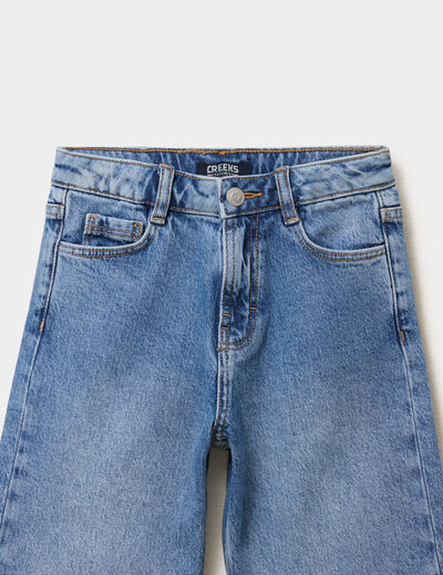 Bermuda short en jean taille ajustable denim double stone fille