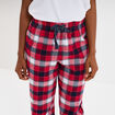 Pantalon de pyjama en coton ajusable rouge femme