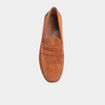 Mocassins en cuir daim marron clair homme