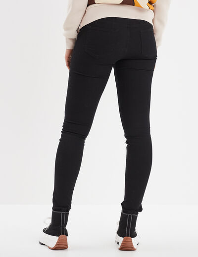 Pantalon slim taille standard noir femme