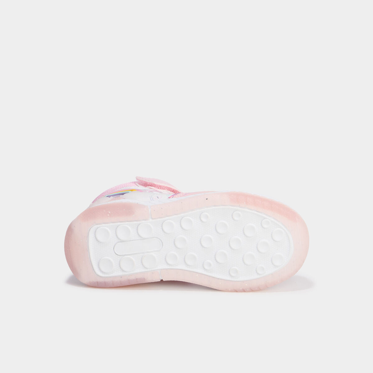 Baskets montantes lumineuses rose fille