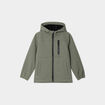 Parka zipp&eacute;e &agrave; capuche vert kaki gar&ccedil;on