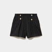 Short en tweed ajust&eacute;e &agrave; pont noir femme