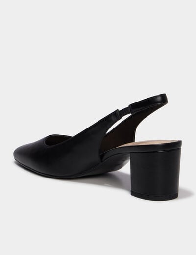 Escarpins slingback &agrave; talons noir femme