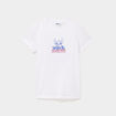 T-shirt manches courtes coton Stitch blanc femme