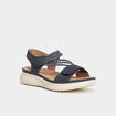 Sandales pied large Confortissimo bleu femme
