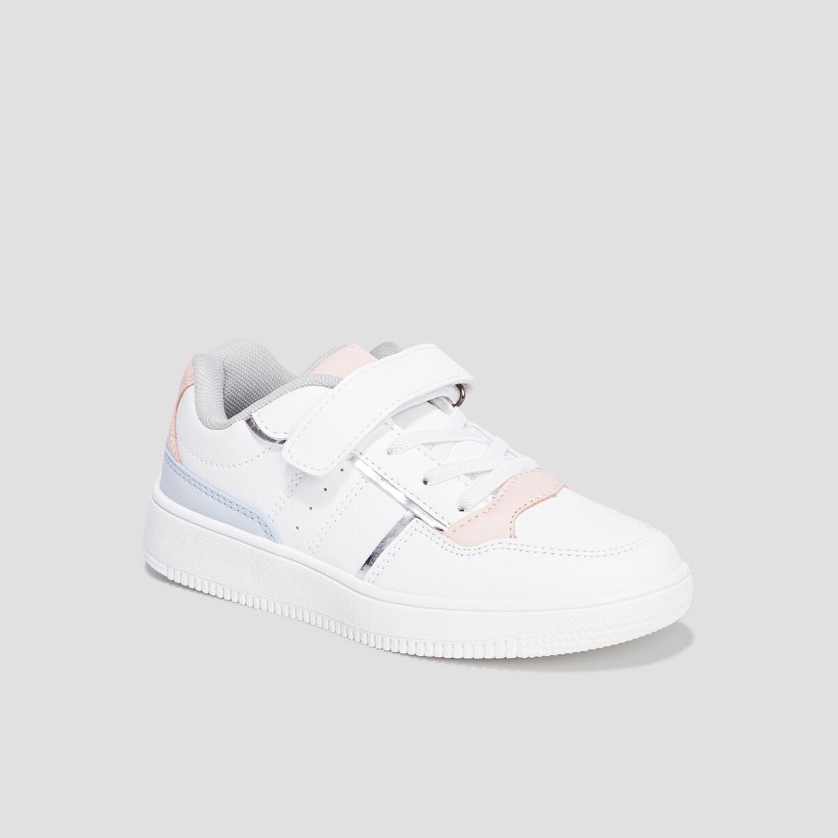 Tennis basses à scratchs Creeks Iconic blanc fille