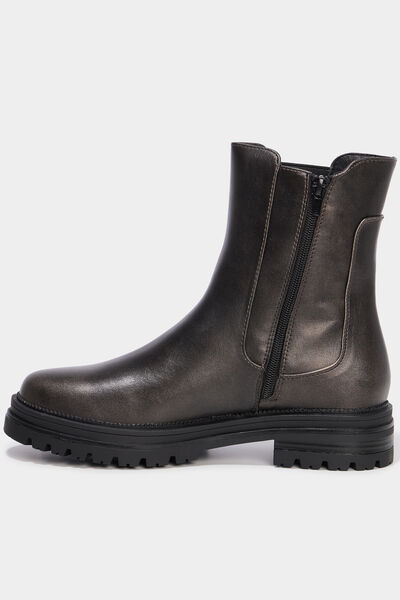 Boots chelsea crant&eacute;es noir femme