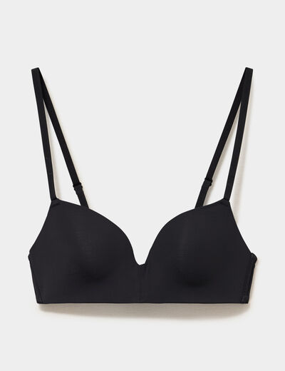 Soutien-gorge push-up triangle noir femme