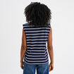 T-shirt avec épaulettes col rond coton ecru femme